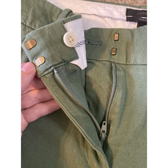 J.Crew Teddie Wide Leg Capris Size 8 Pale Green - Picture 2 of 10